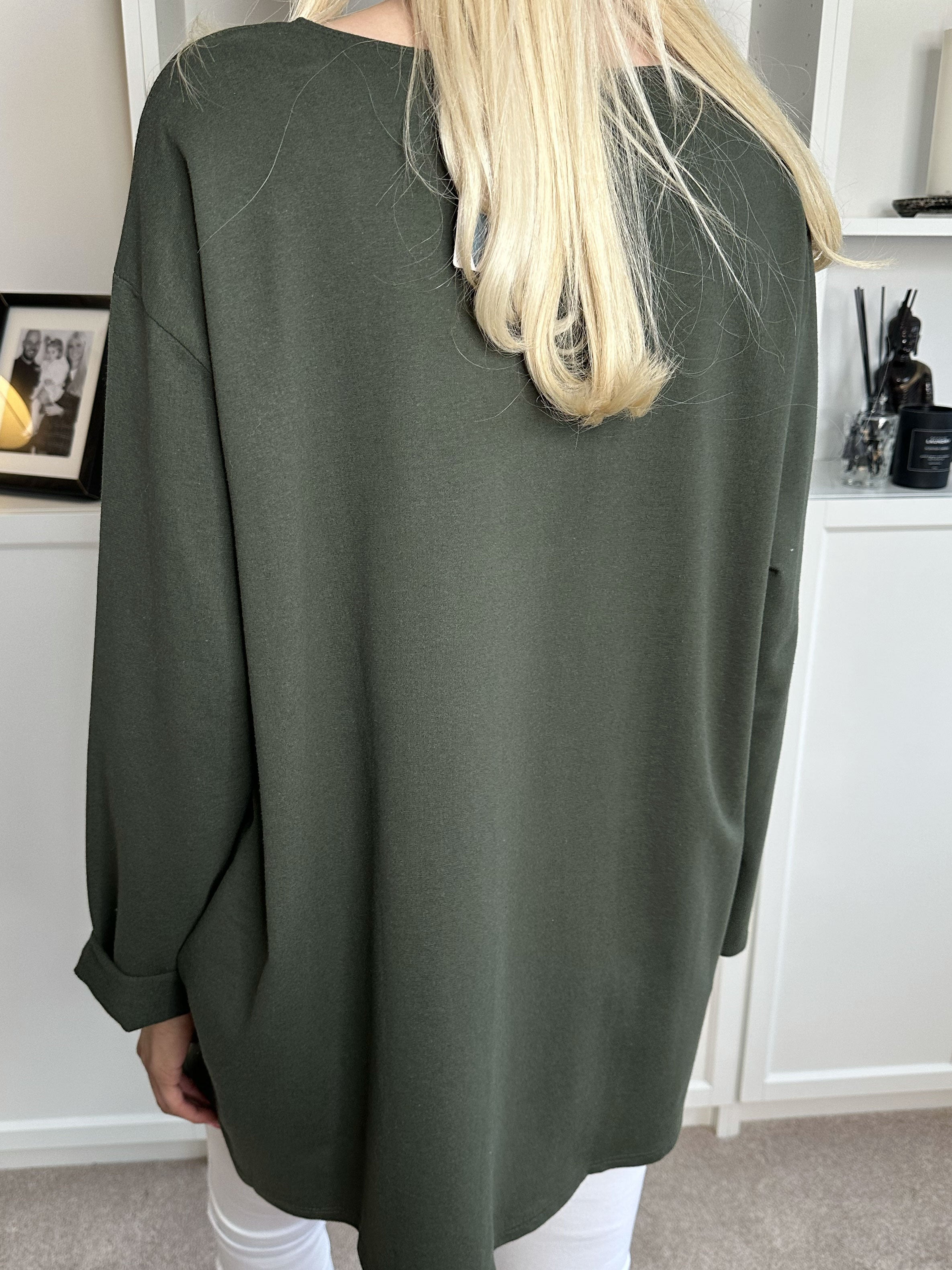 Limitless - Joggingskjorta i bomull med text och imiterad remsa - Rose